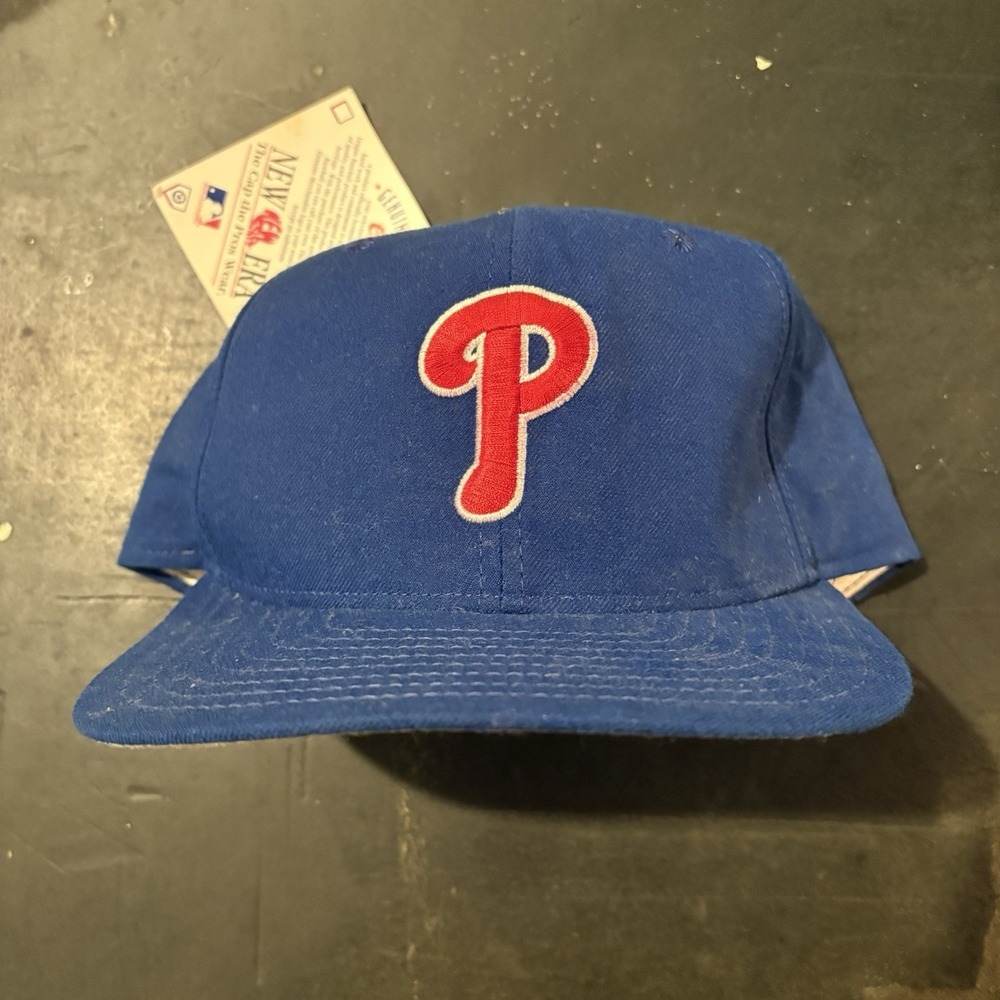 Vintage 80s 90s NWT New Era Philadelphia Phillies DuPont Visor Cap Hat Snapback